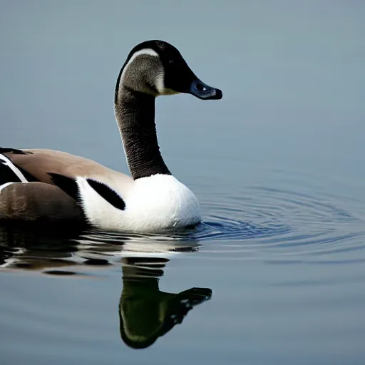 Image similar to morbidly obese goose on a lake