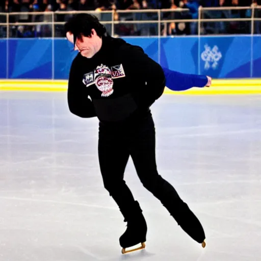 Image similar to glenn danzig ice skating at the olympics