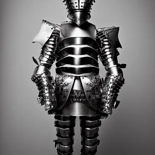 Image similar to a portrait of a beautiful young male wearing an alexander mcqueen armor made of memory foam , photographed by andrew thomas huang, artistic