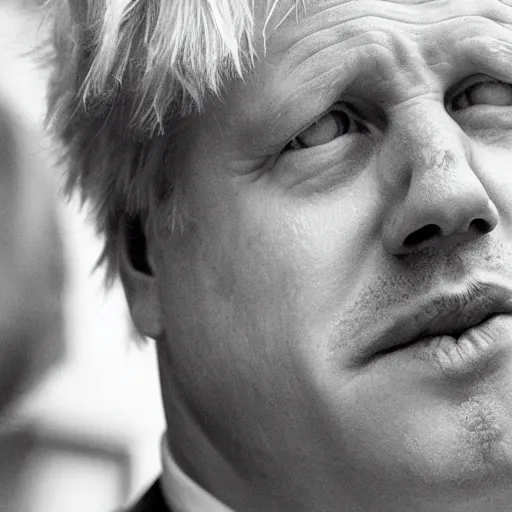 Image similar to Portrait of Boris Johnson gurning after taking too much MDMA