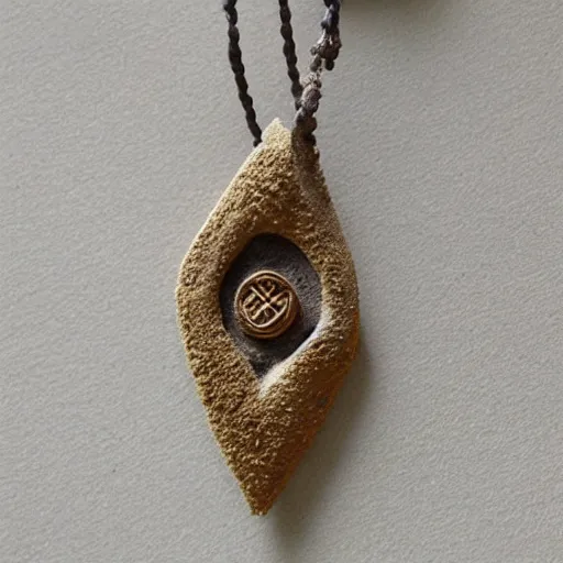 Image similar to beautiful amulet made from sand and dirt, symbolizing marriage