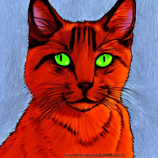 Image similar to an [ [ [ [ orange ] ] ] ] kitty front view