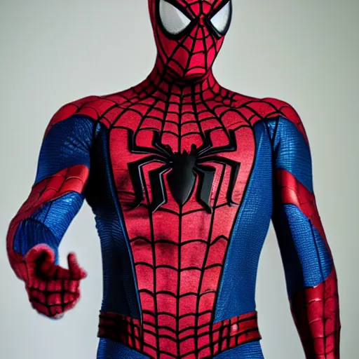Prompt: spiderman as captain america, photo