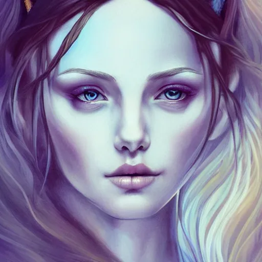 Image similar to portrait of beautiful elvish goddess , 8k, highly detailed, sharp, realistic, in style of Anna Dittmann