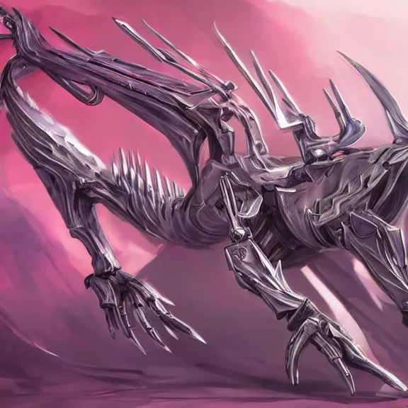 Image similar to very close up foot pov shot, hyperdetailed elegant beautiful stunning anthropomorphic mecha female dragon showing hot sharp clawed soles close to camera, sprawled on sand, detailed foot pov, sharp claws, sharp silver armor, fuchsia skin, dragon art, warframe fanart, paw art, furry paws, furaffinity, deviantart, octane, ekasportal