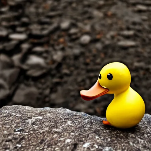 Image similar to professional, award winning photograph of banana duck. ISO 300, depth of field