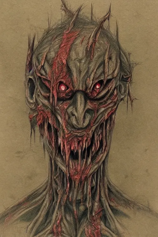 Prompt: concept art for an unused Silent Hill 2 monster, creepy, horror, color pencil art, trending on artstation, highly detailed