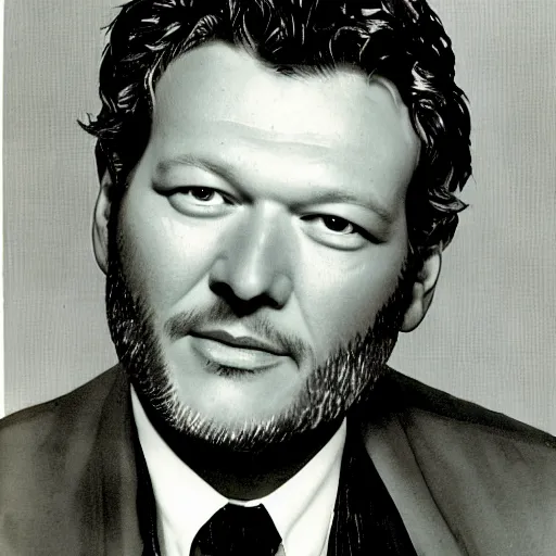 Prompt: portrait of blake shelton by eileen agar