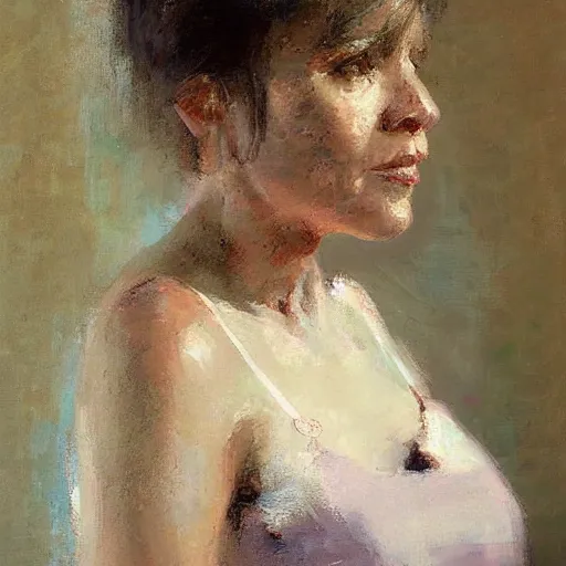 Image similar to portrait of woman by richard schmid