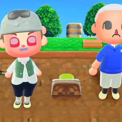 Prompt: Benjamin Netanyahu in Animal Crossing: New Leaf