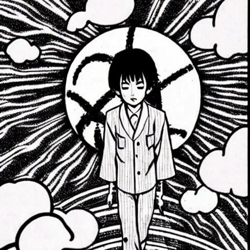 Prompt: hiroshima nuclear attack manga by junji ito