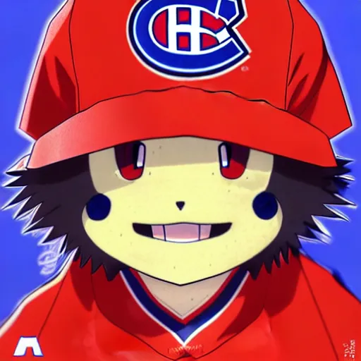 Image similar to anime Portrait of Youppi the Habs Montreal Canadiens Mascot as a very cute powerful and friendly pokemon, highly detailed anime, smooth, sharp focus, dynamic lighting, intricate, trending on ArtStation, illustration pokemon, art by WLOP