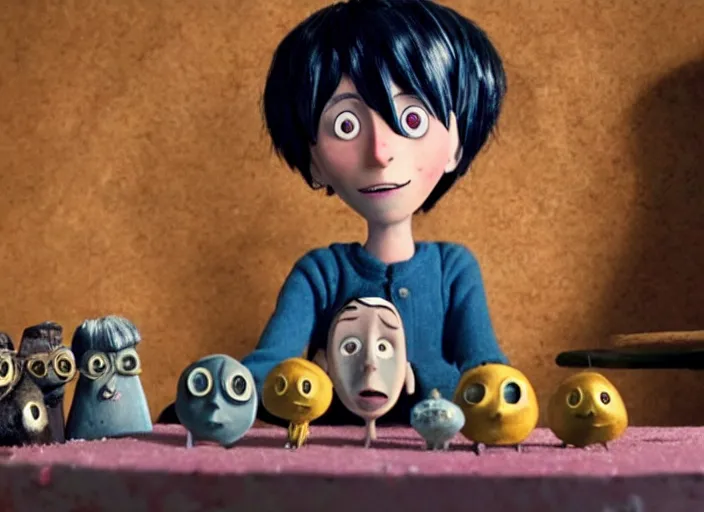 Image similar to a very high resolution image from a new movie. stop motion. coraline. directed by wes anderson