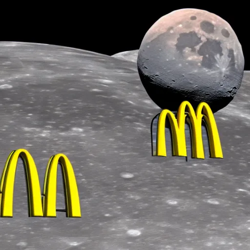 Prompt: mcdonalds on the moon