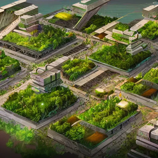 Prompt: concept art of an ecologic city, trending on artstation
