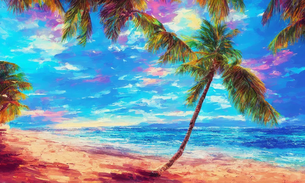 Image similar to paradise beach by alena aenami artworks in 4 k