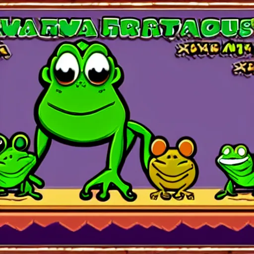 Prompt: zuma frog video game