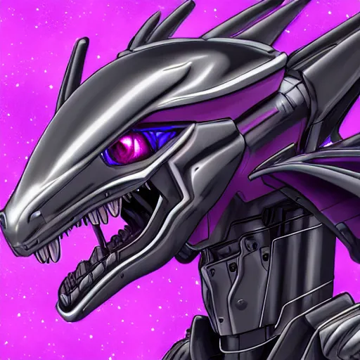 Image similar to detailed mawshot of a beautiful stunning anthropomorphic hot robot mecha female dragon, silver sharp streamlined armor, detailed maw, glowing Purple LED eyes, food pov, micro pov, dragon art, macro art, furry art, vore, furaffinity, DeviantArt, Eka's Portal, G6