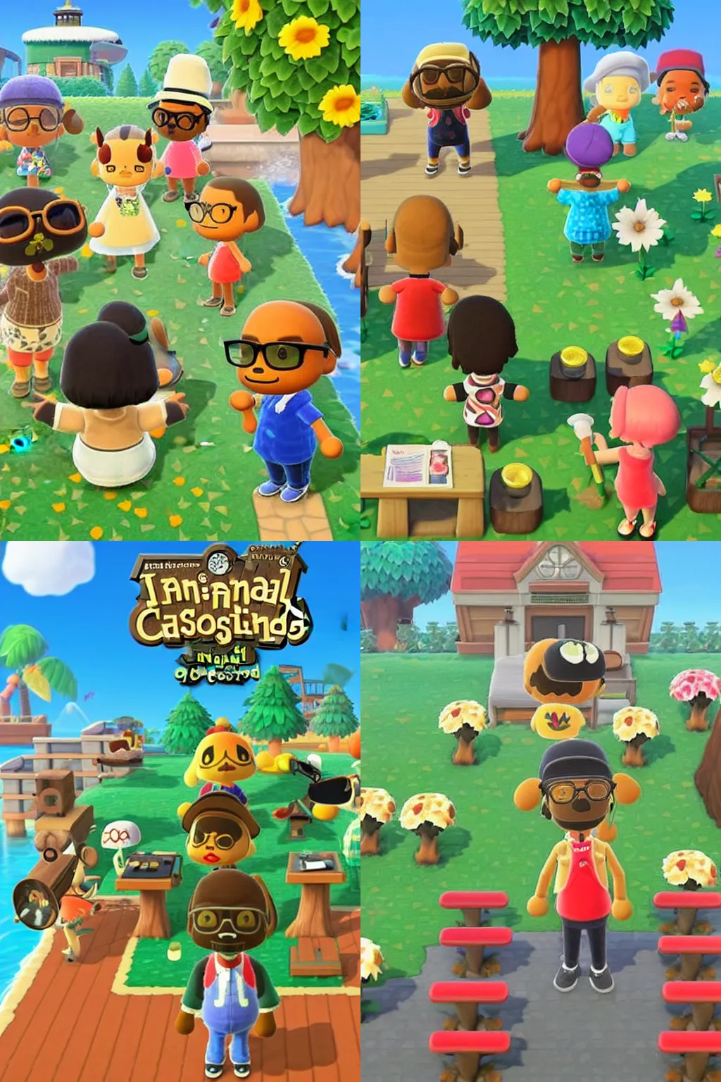 Prompt: snoop dogg in animal crossing