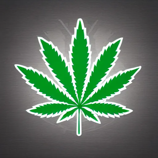 Prompt: Weed logo illustration, marijuana icon, vector design