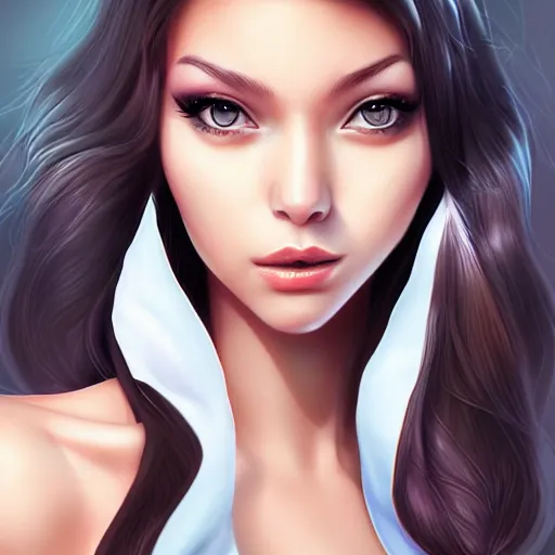 Prompt: beautiful girl by artgerm