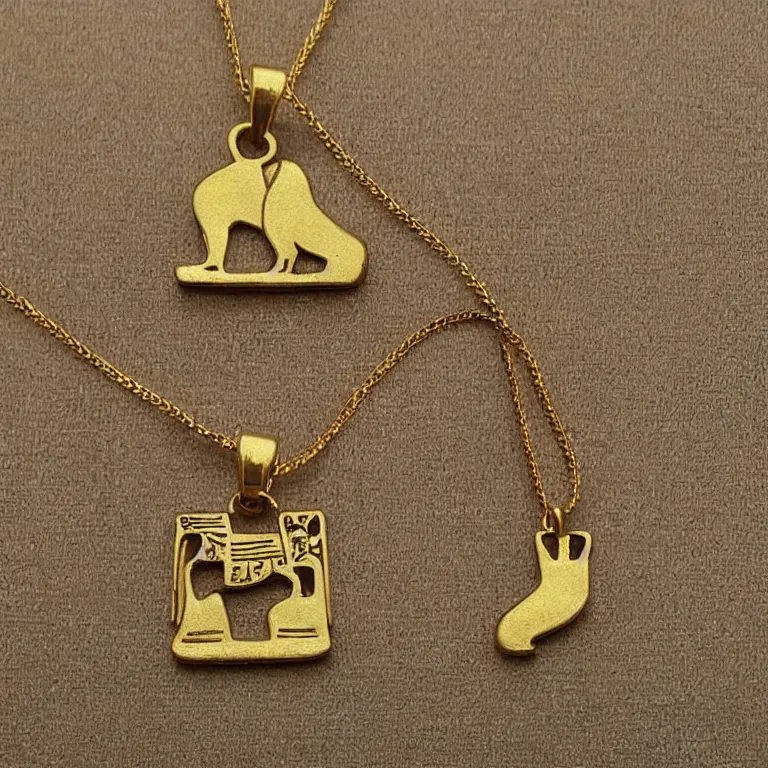 Prompt: ancient egyptian shiba inu royal neckless