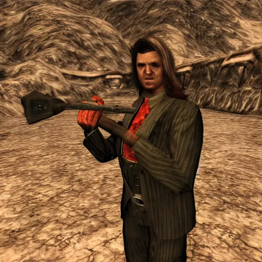 Prompt: Bach in Fallout New Vegas