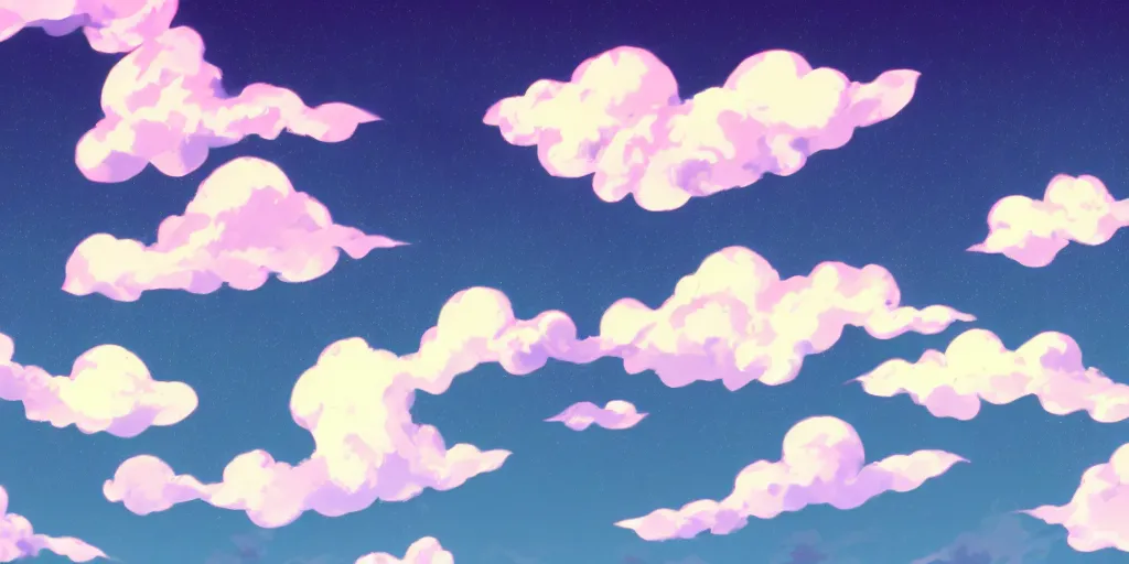 Image similar to A background for an anime-themed social media profile sky bright clouds bloom effect from Skyrim blender studio ghibli clouds