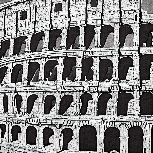 Prompt: Colosseum by M. C. Escher