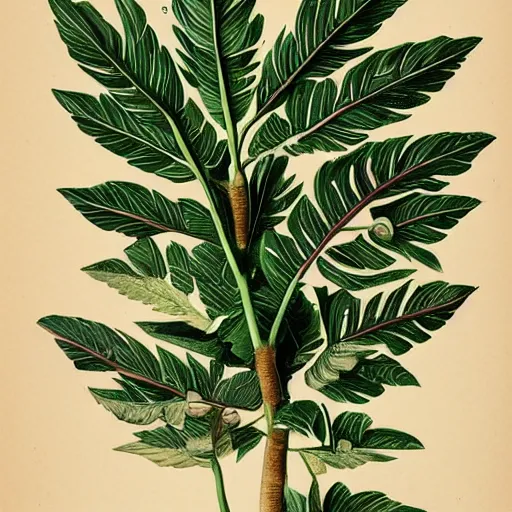 Prompt: botanical illustrations of tropical plants