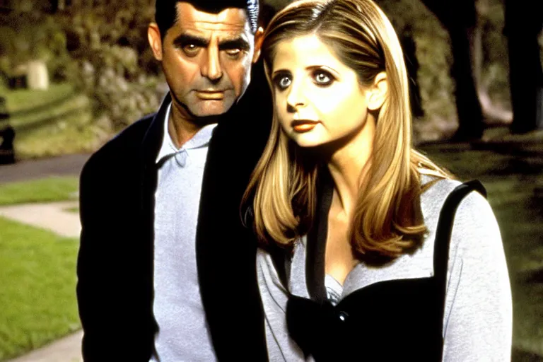 Image similar to sarah michelle gellar as buffy and cary grant as giles in buffy the vampire slayer