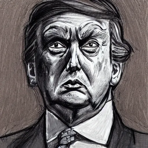 Image similar to “Trump as the unibomber, police sketch”