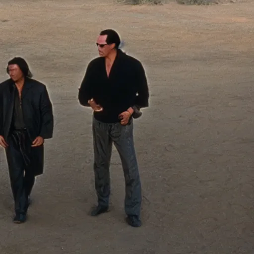 Prompt: scene of a movie with steven seagal
