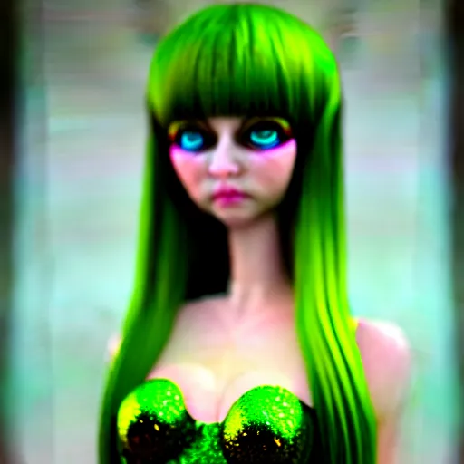 Image similar to ultrarealistic sweet bunny girl, intricate details, green eyes, 8K, long hair