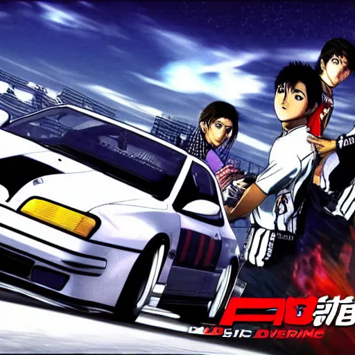 Image similar to Initial D 1st Stage Opening 1 - Around The World - M.O.V.E, Realistic, HDR, HDD,