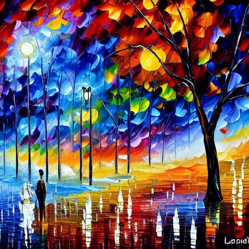 Image similar to cosmic microwave background, by Leonid Afremov