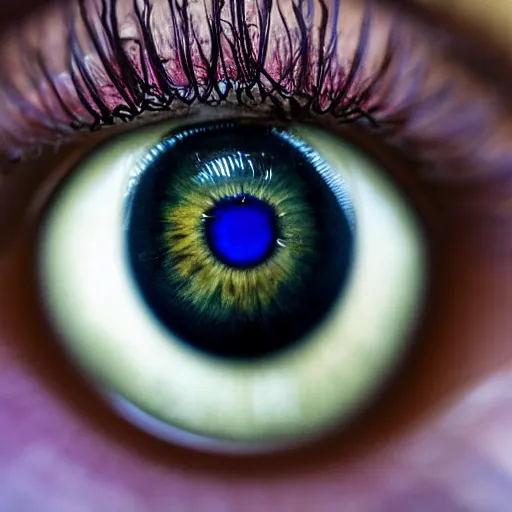 Prompt: beautiful photo, perfect eye, coherent eye, blue iris eye photo, only eyeball, closeup shot, high resolution, high detail