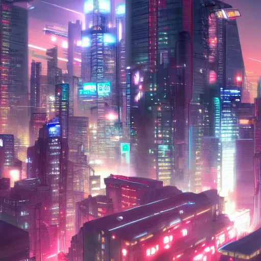 Image similar to a cyberpunk image of the city of Montreal by Masamune Shirow, high resolution, 8k