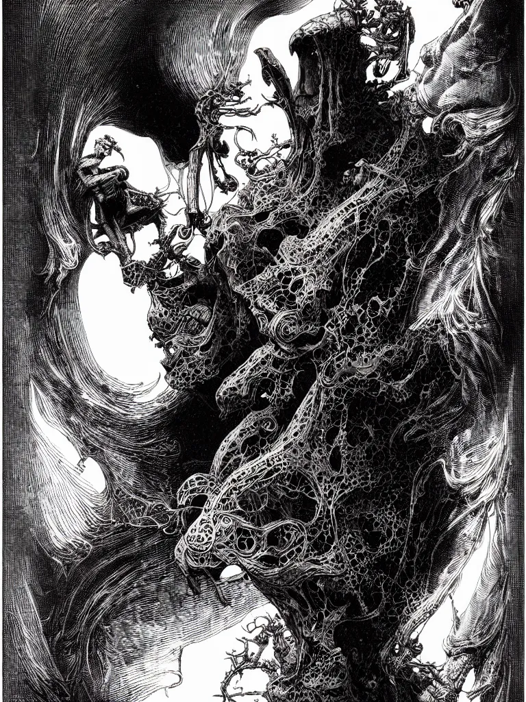 Image similar to portrait soft light, by bernie wrightson and joe fenton and simon bisley, inspired victorian sci - fi, etching, fine, sharp high detail, red and grey, screen print,