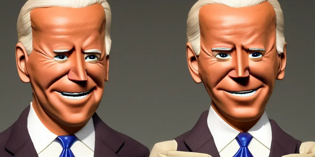 Prompt: joe biden as a puppet from the muppets