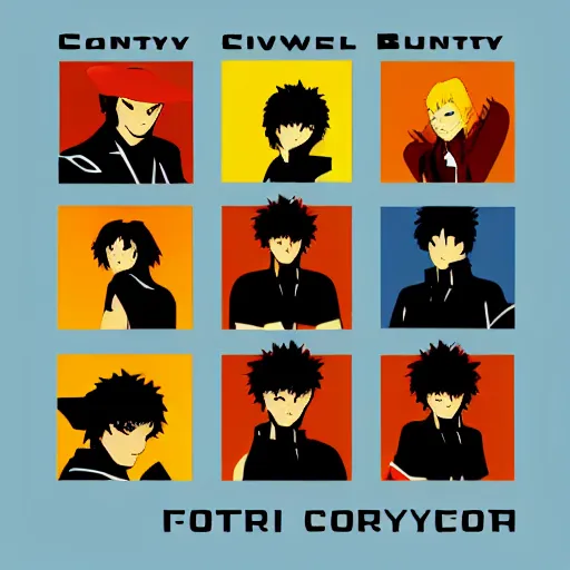 Image similar to face icon vector minimalist cowboy bebop by artstation loftis cory fanart