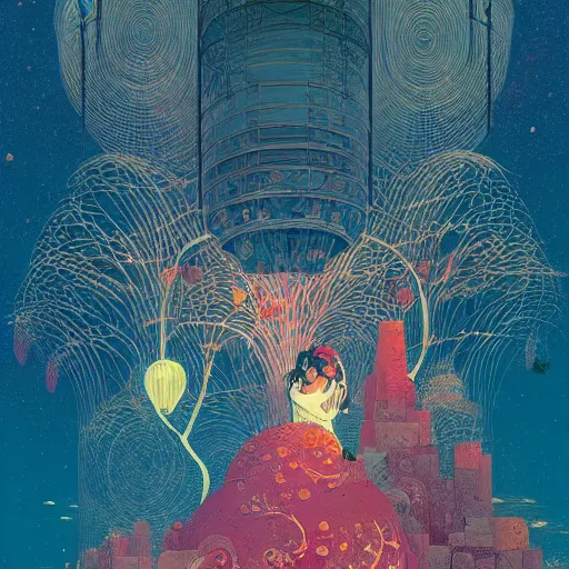 Image similar to illustration of love tenderby Victo Ngai and James Gilleard and Bruce Pennington