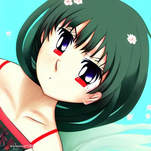 Image similar to anime girl rolled up in sushi seaweed, anime art, cute, moe, character art