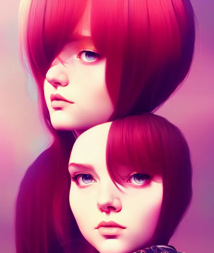 Image similar to a beautiful young british alternative music singer. optical illusion art by ilya kuvshinov lois van baarle ross tran range murata artgerm katsuhiro otomo norman rockwell. highly detailed intricately sharp focus mystically trending deviantart, pinterest, vogue italia, unreal engine 5, 4 k uhd image