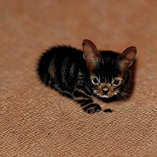 Image similar to photo of world ’ s smallest cat the size of a honeybee