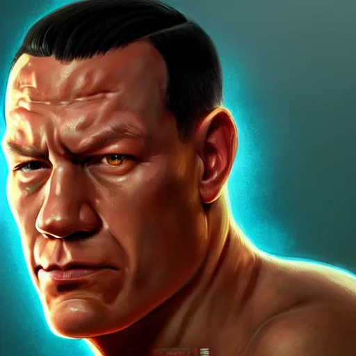 Prompt: portrait of John Cena as Xi Jinping, accurate, intricate, headshot, highly detailed, digital painting, artstation, concept art, sharp focus, illustration, art by artgerm and greg rutkowski and alphonse mucha