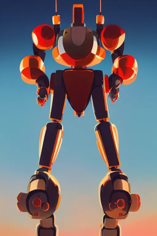 Image similar to metabots medabots medarotto medarot robot minimalist comics, behance hd by jesper ejsing, by rhads, makoto shinkai and lois van baarle, ilya kuvshinov, rossdraws global illumination ray tracing hdr radiating a glowing aura