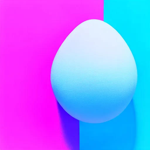 Image similar to 3 d render of a blob of light blue and pink on a white background, blender, pastel colors, minimalistic