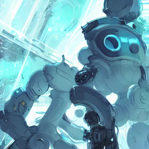 Prompt: white and teal colors. highly detailed post-cyberpunk sci-fi spaces ship in style of cytus and deemo, mysterious vibes, by Akihiko Yoshida, by Greg Tocchini, nier:automata, set in half-life 2, beautiful with eerie vibes, very inspirational, very stylish, surrealistic, perfect digital art, mystical journey in strange world, bastion game