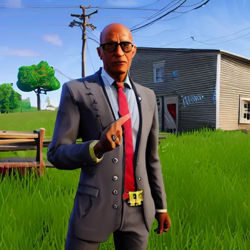 Prompt: gus fring in fortnite